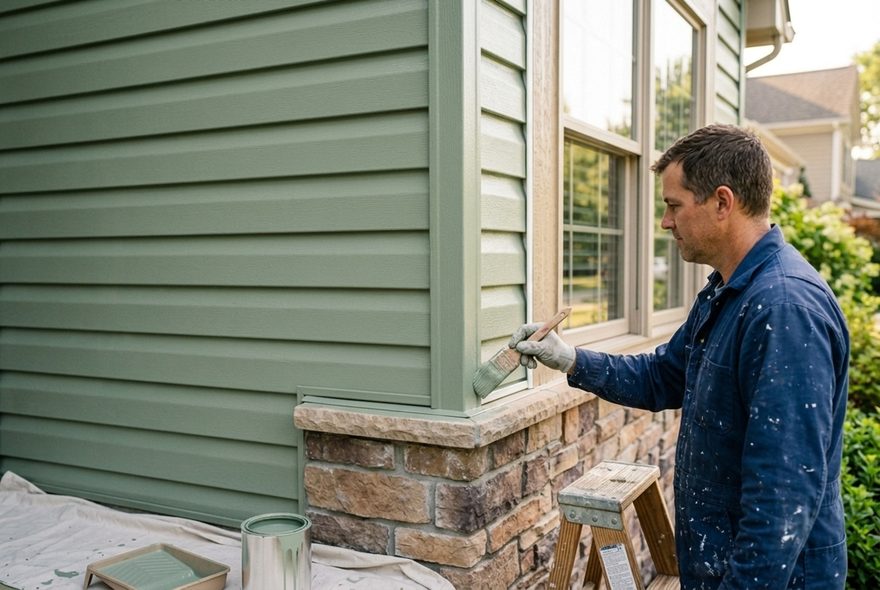 Vinyl siding refinishing
