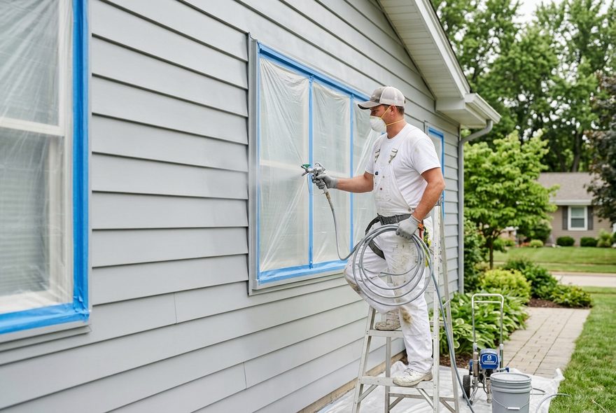 Aluminum siding refinishing
